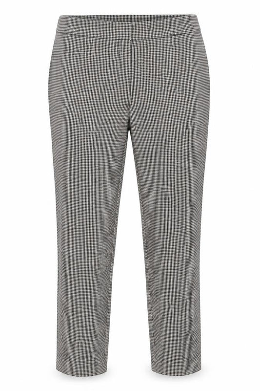 Carolyn Donnelly Women’s Black Houndstooth Slim Fit Stretch Trousers UK 12