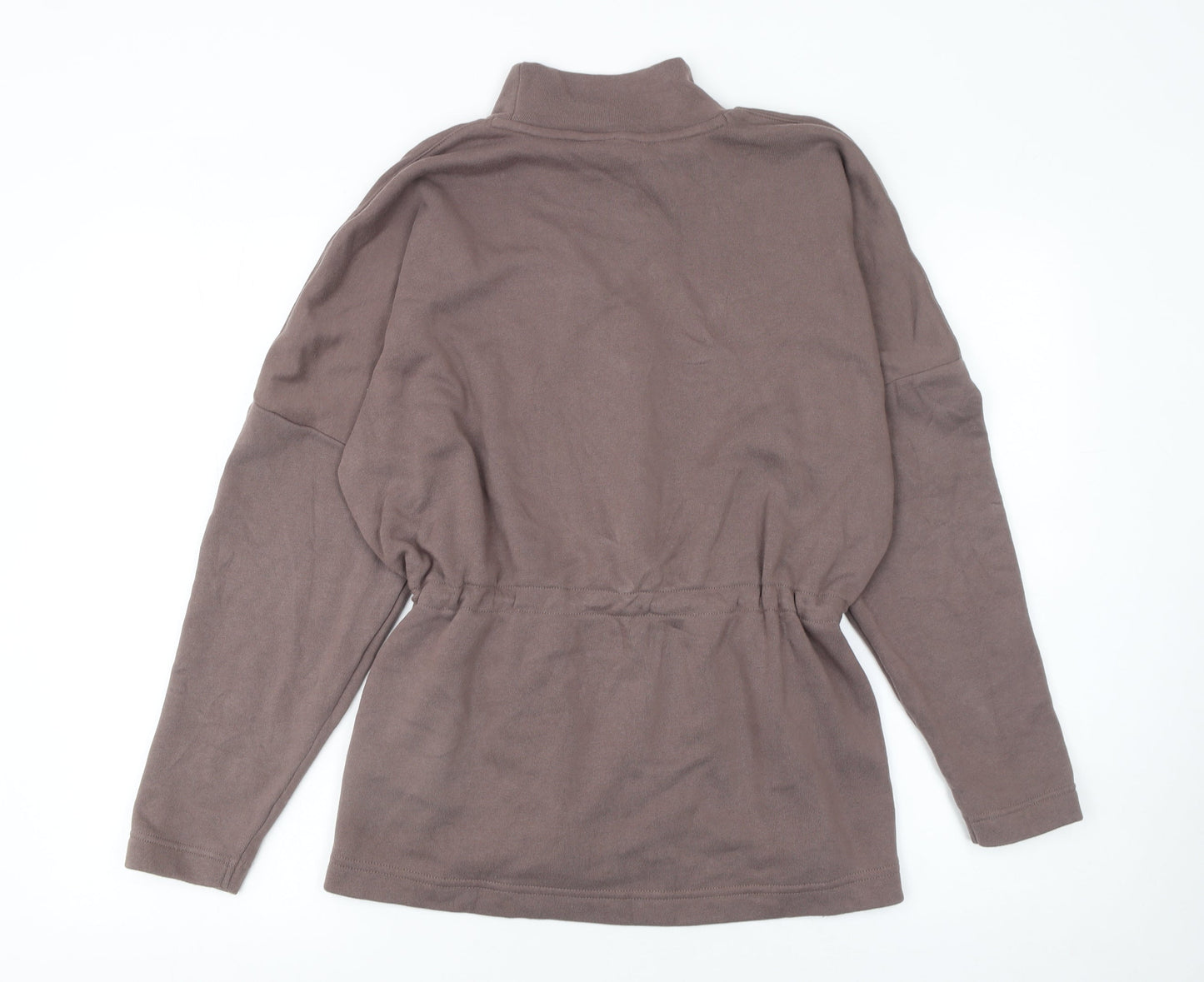 Marks and Spencer Women Brown Size 12 Drawstring Cowl Neck Sweatshirt