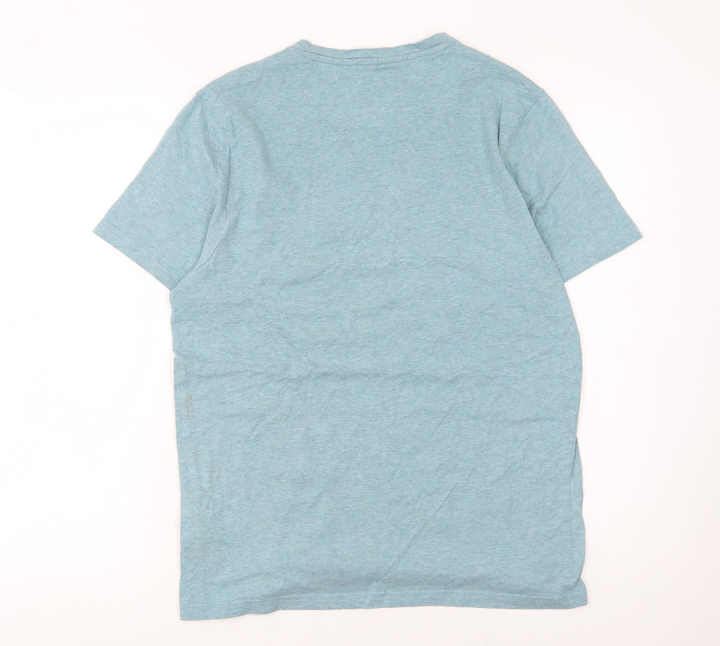 Farah Men's Blue Cotton Crew Neck Short Sleeve T-Shirt M