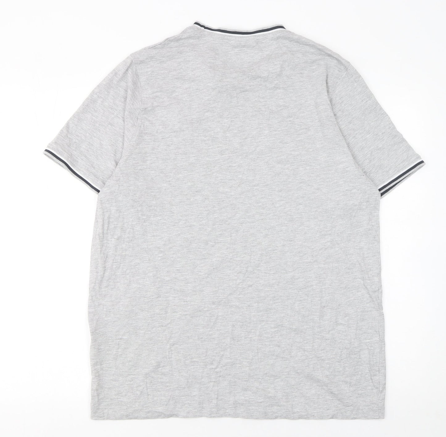 Slazenger Men's Grey Crew Neck Short Sleeve Cotton T-Shirt Size L