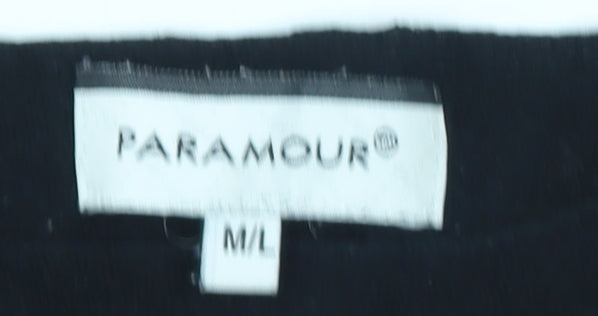 Paramour Women's Black Beaded Pullover Jumper M Long Sleeve Knit
