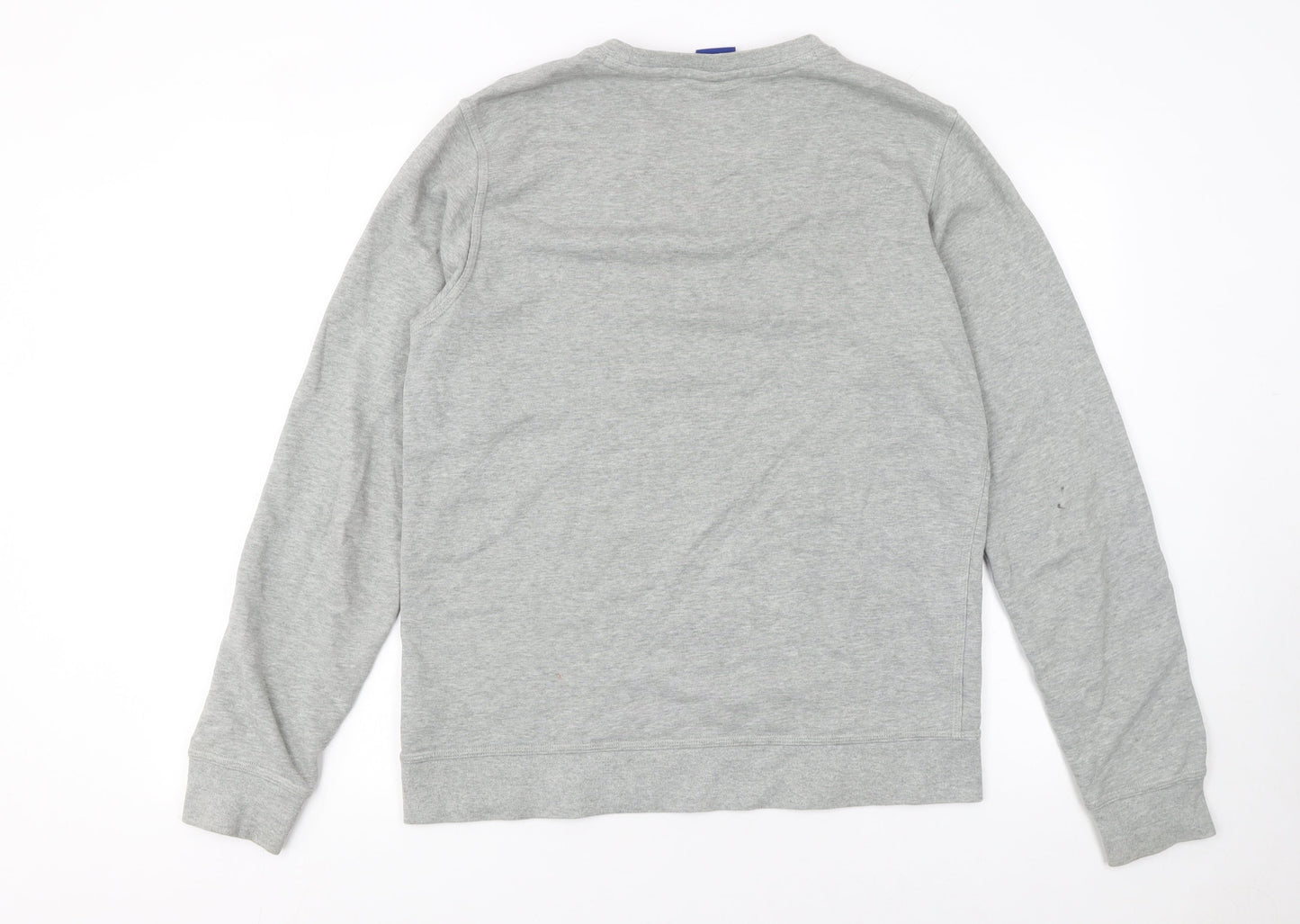 Nike Men's Grey Pullover Sweatshirt M Crew Neck Jersey Cotton