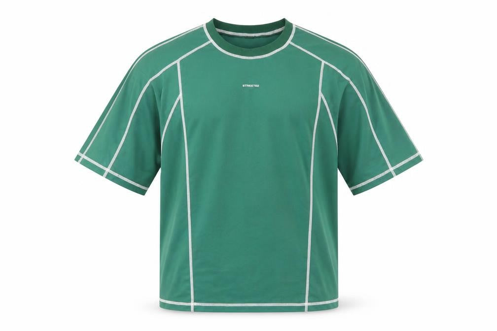 Manfinity Men's Green Crew Neck Short Sleeve Relaxed Fit T-Shirt Size L