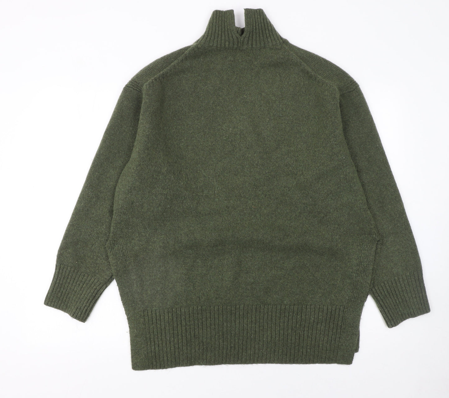 H&M Womens Green High Neck Pullover Jumper Size 12