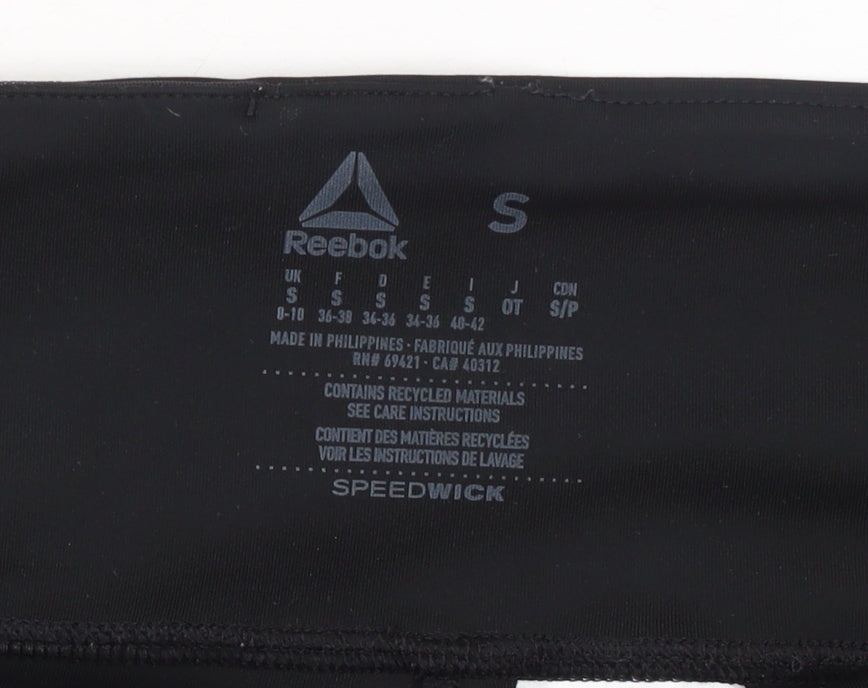 Reebok Womens Black Speedwick Leggings Size S Moisture Wicking Gym Trousers