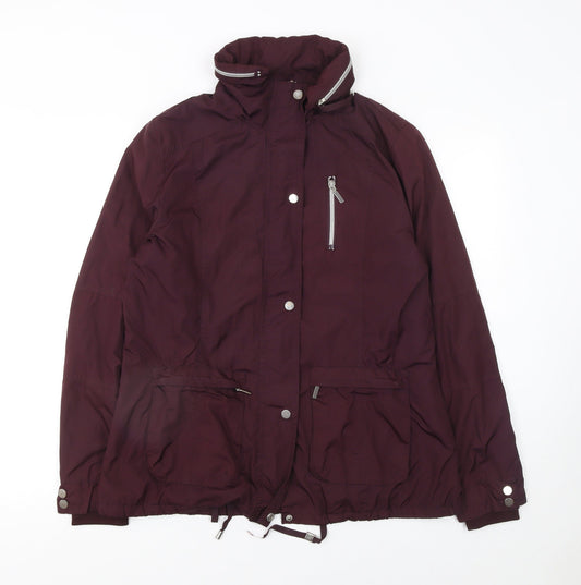 St. Bernard Women's Purple Size 12 Anorak Jacket with Hood