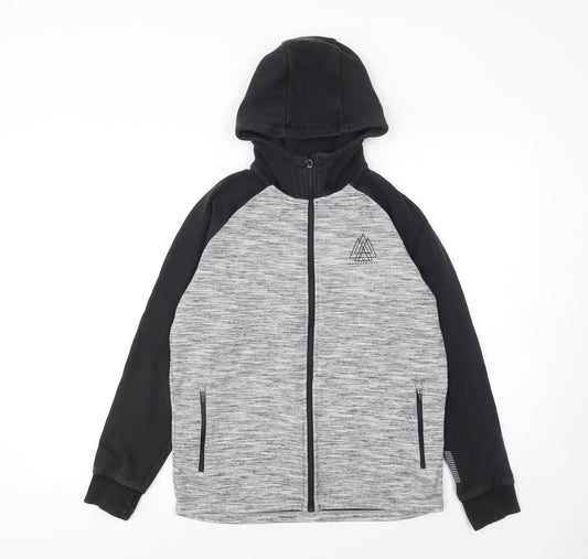 Next Boys Grey Full Zip Hoodie 13 Years Regular Fit Fleece Jacket