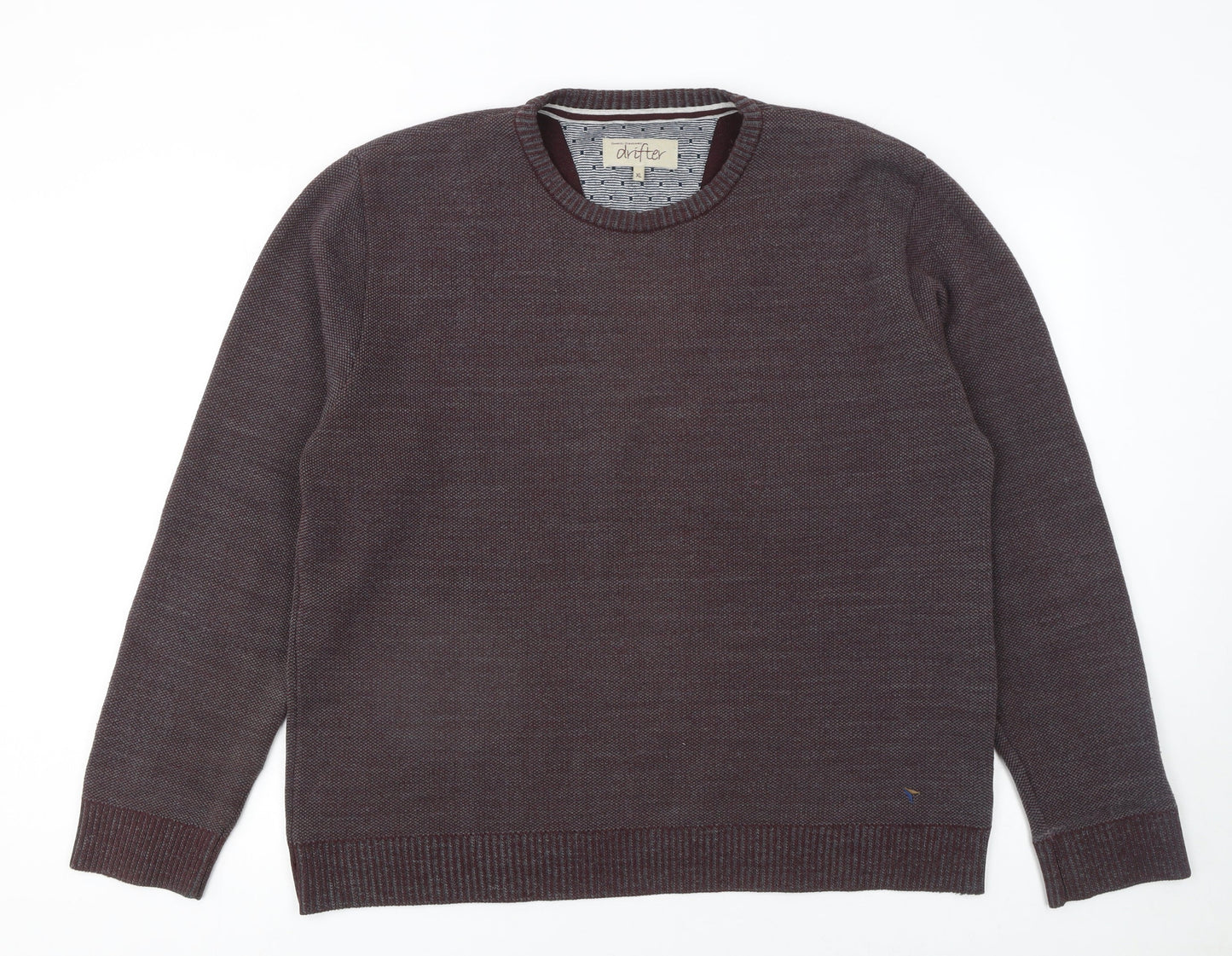 Daniel Grahame Drifter Men's Brown XL Cotton Crew Neck Jumper