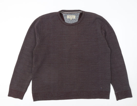 Daniel Grahame Drifter Men's Brown XL Cotton Crew Neck Jumper