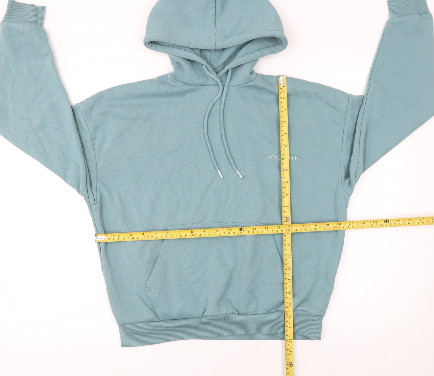 Boohoo Womens Blue XS Pullover Hoodie Cotton Blend Casual