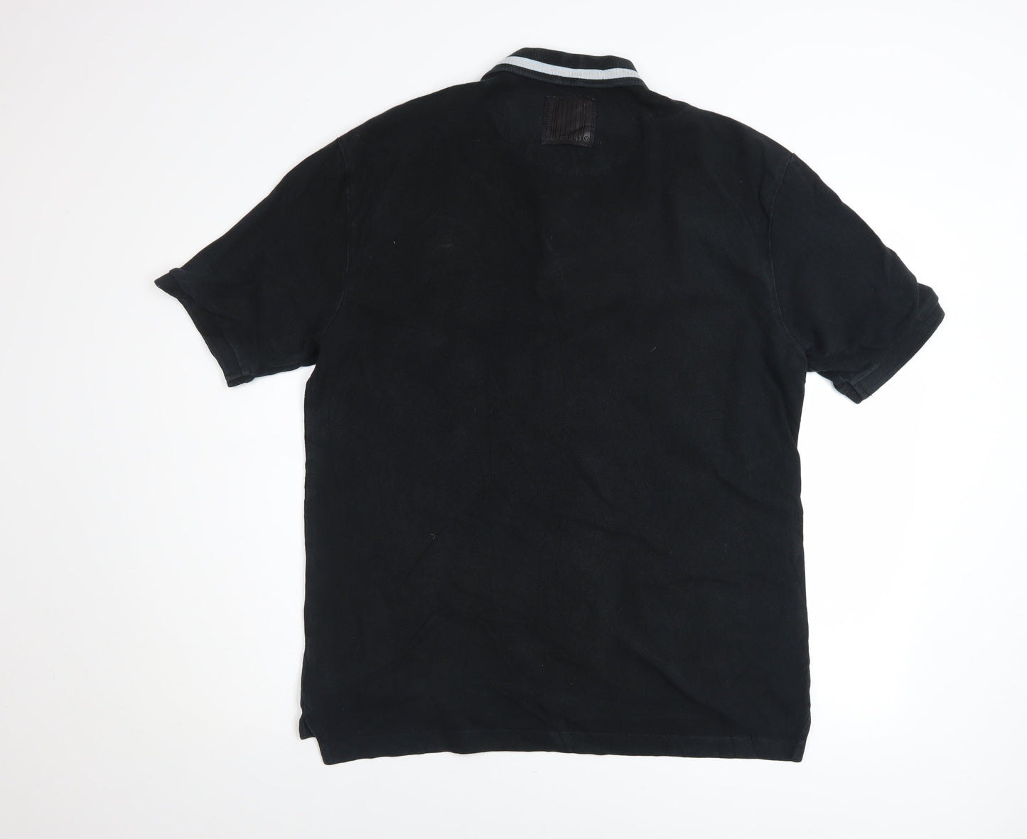 Superdry Men's Black Cotton Polo Shirt Size S Regular Fit