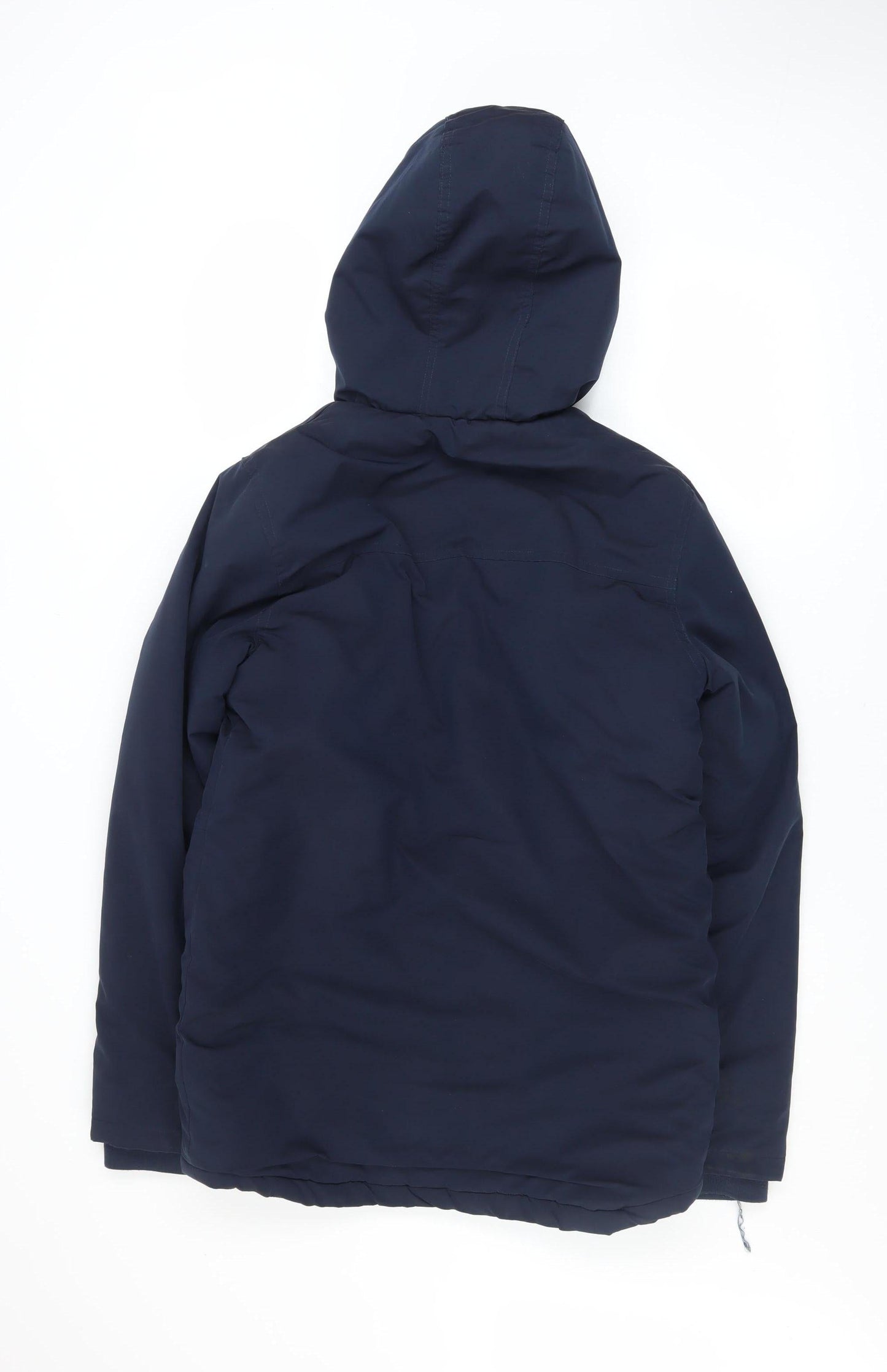 Lyle & Scott Junior Boys Blue Hooded Parka Coat 14-15 Years Polyester