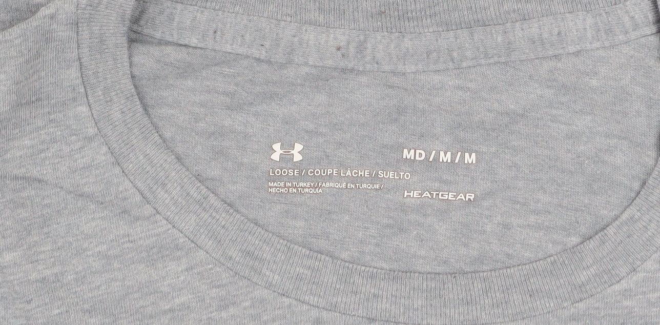 Under Armour Men’s Grey HeatGear Sports T-Shirt Size M