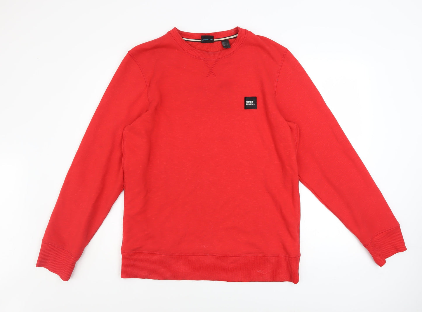 O'Neill Men's Red Crew Neck Cotton Blend Sweatshirt Size M