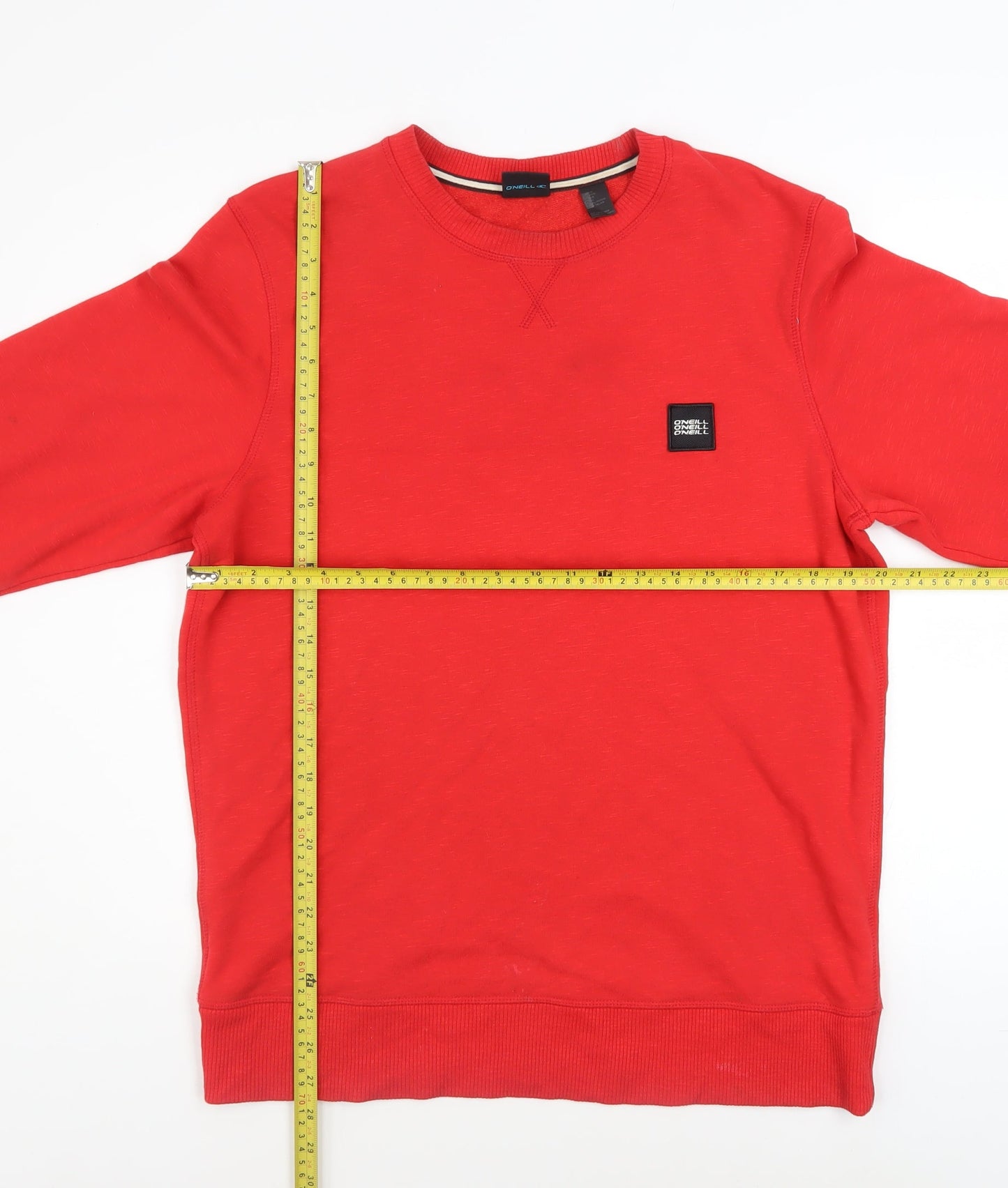 O'Neill Men's Red Crew Neck Cotton Blend Sweatshirt Size M