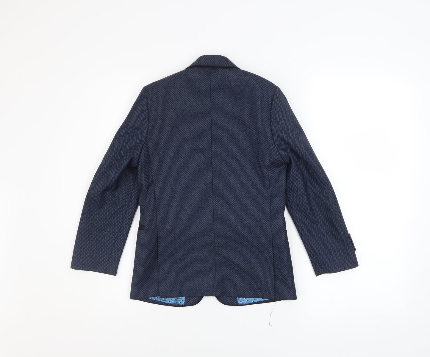 1880 Club Boys Blue Geometric Blazer 5 Years Two-Button Formal Jacket