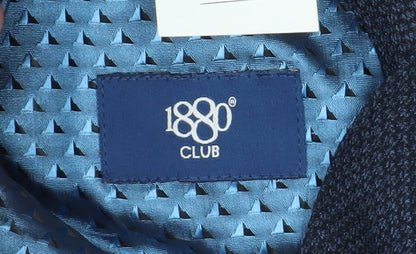 Brand and care label for 1880 Club boys’ blue geometric blazer 5 years two-button formal jacket