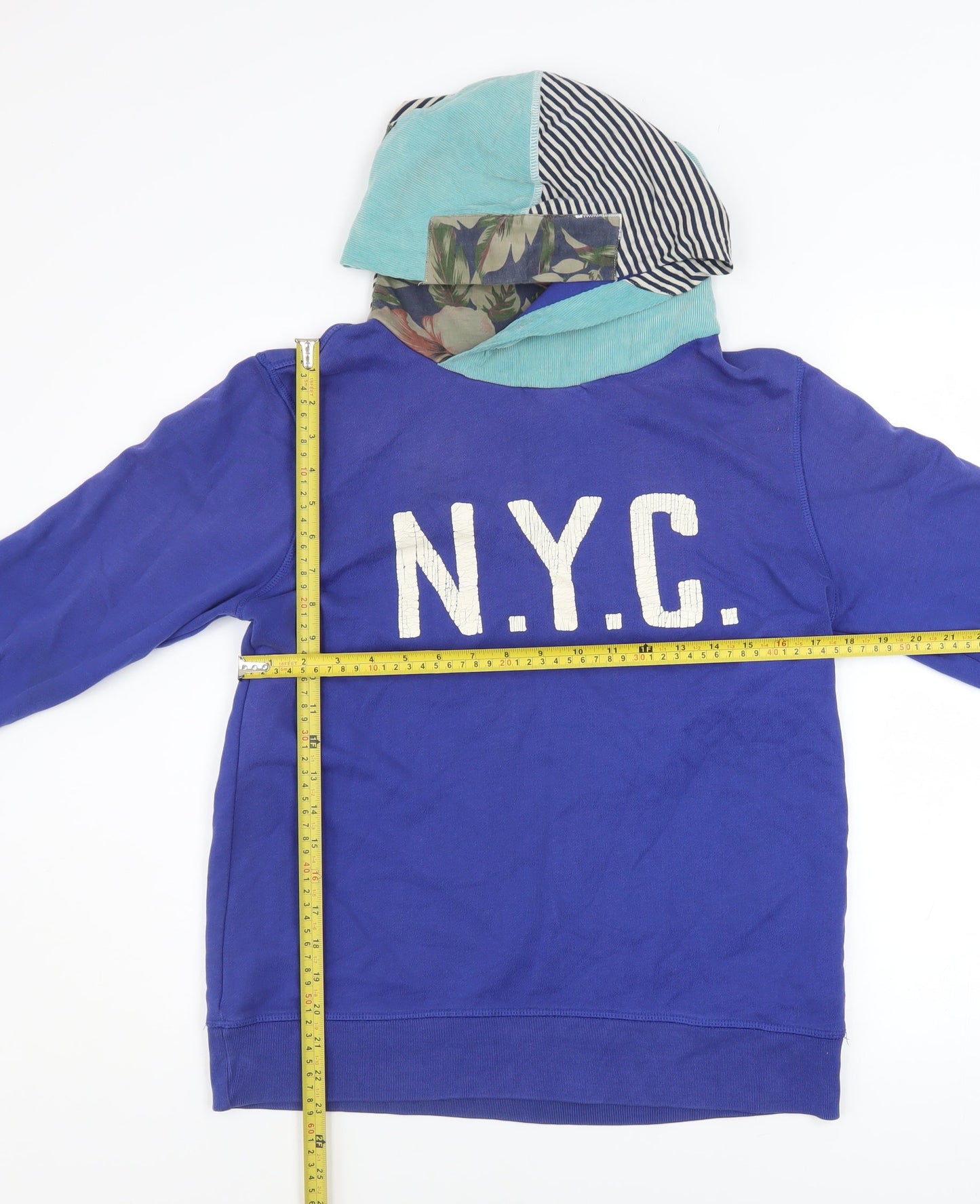 Scotch Master Brand Women's Blue Hooded Pullover Sweatshirt Size 14