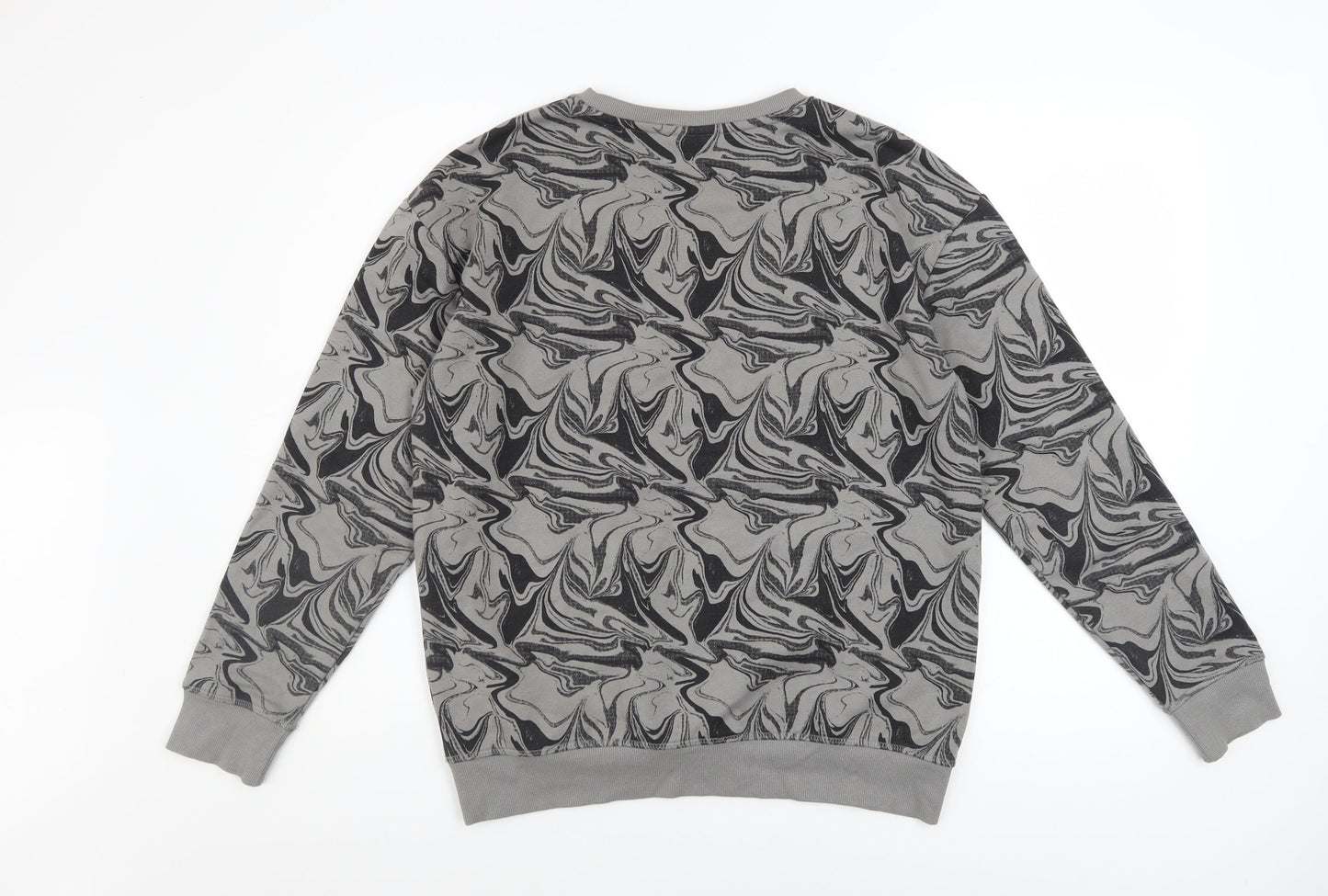 Pepperts Boys Grey Geometric Print Pullover Sweatshirt Size 12-13 Years