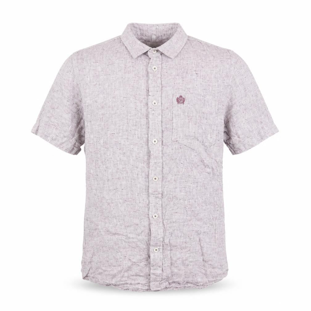 River Island Men’s Purple Short Sleeve Cotton Button-Up Shirt Size S