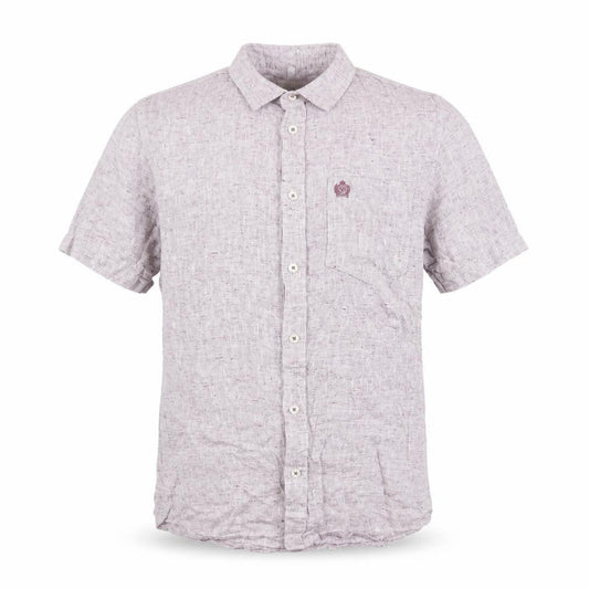 River Island Men’s Purple Short Sleeve Cotton Button-Up Shirt Size S