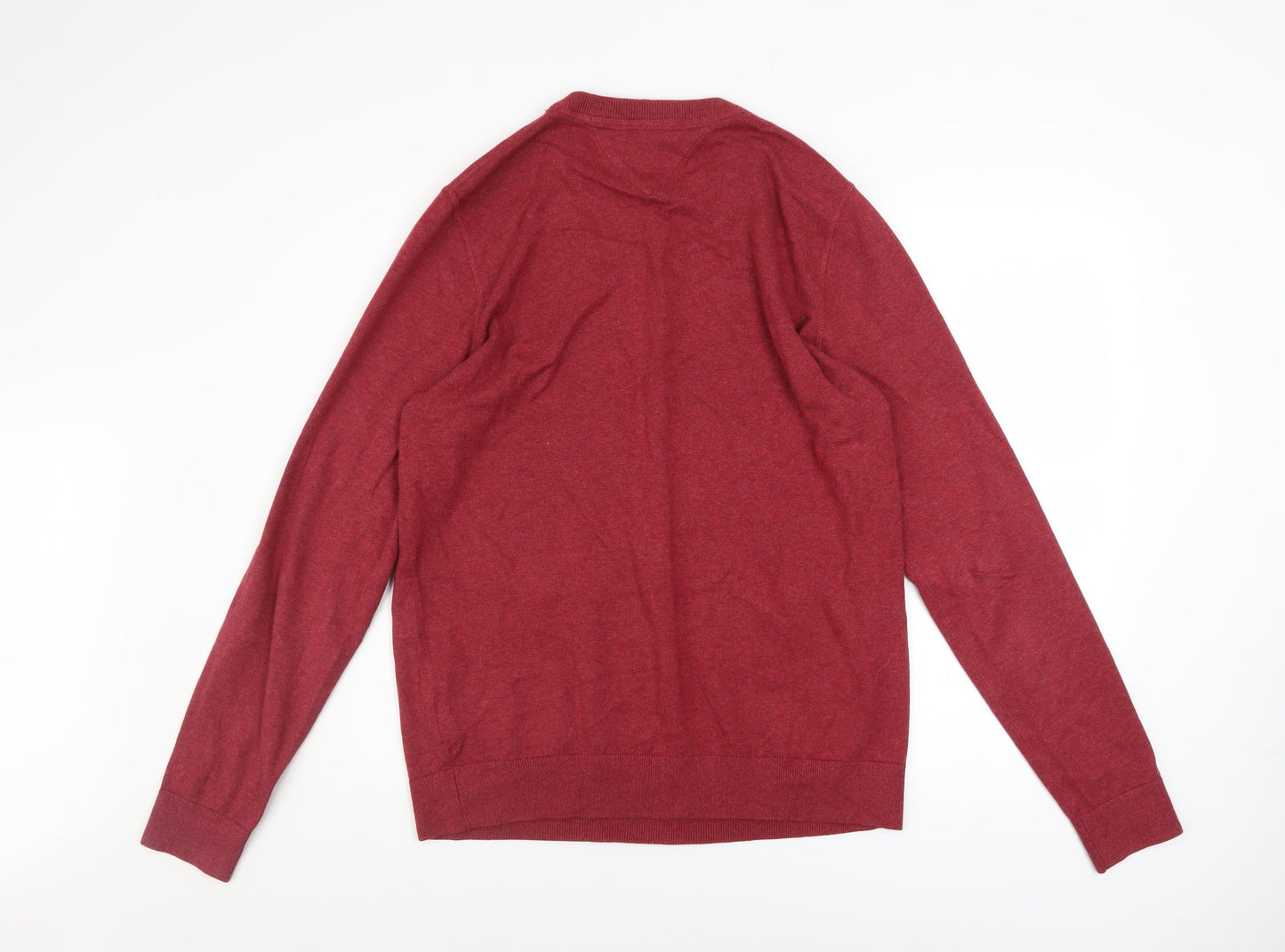 Hilfiger Denim Men's Red Cotton Crew Neck Jumper XL