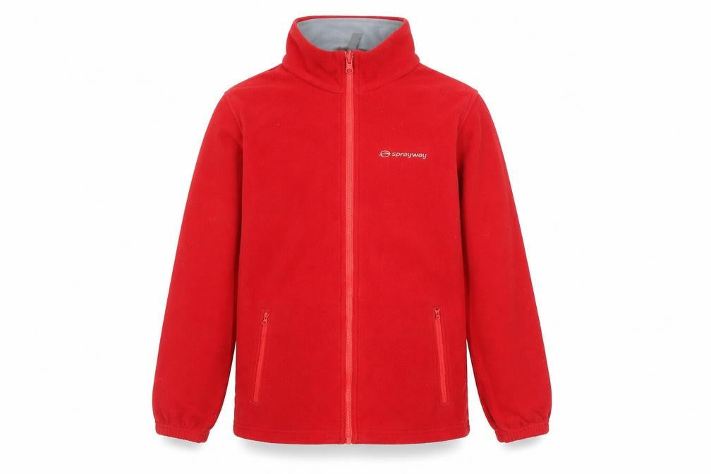 Sprayway Boys Red Fleece Full Zip Jacket 4-5 Years Outdoor Winter Warm