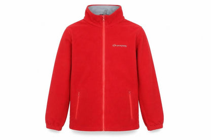 Front view of Sprayway boys’ red fleece full zip jacket 4-5 years outdoor winter warm