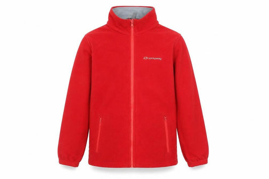Sprayway Boys Red Fleece Full Zip Jacket 4-5 Years Outdoor Winter Warm