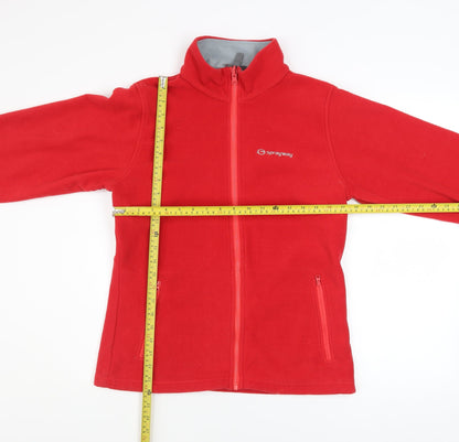 Back view of Sprayway boys’ red fleece full zip jacket 4-5 years outdoor winter warm