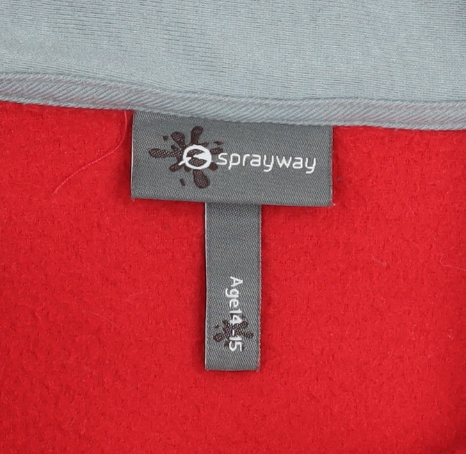 Sprayway Boys Red Fleece Full Zip Jacket 4-5 Years Outdoor Winter Warm