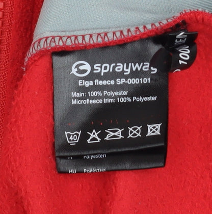 Additional view of Sprayway boys’ red fleece full zip jacket 4-5 years outdoor winter warm
