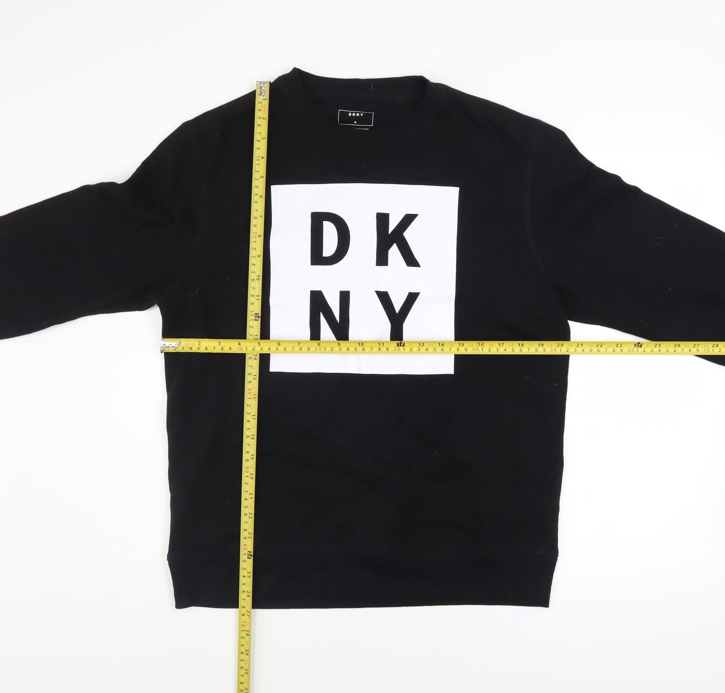 DKNY Men's Black Logo Sweatshirt Pullover Crew Neck Size M