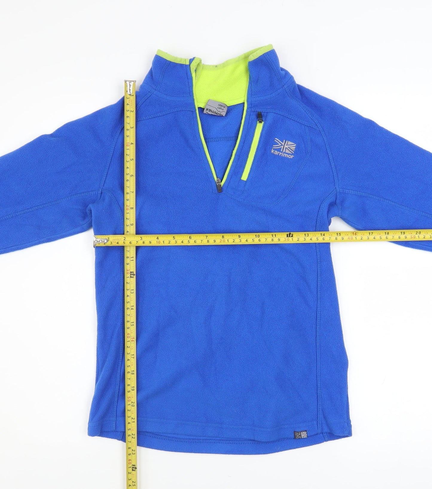Karrimor Boys Blue 13 Years Fleece 1/4 Zip Pullover Sweatshirt
