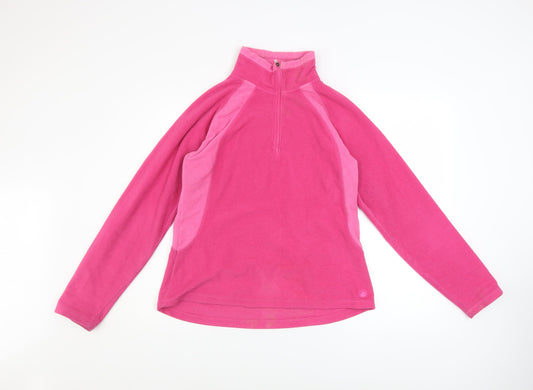 Peter Storm Womens Pink 1/2 Zip Fleece Sweatshirt Size 12
