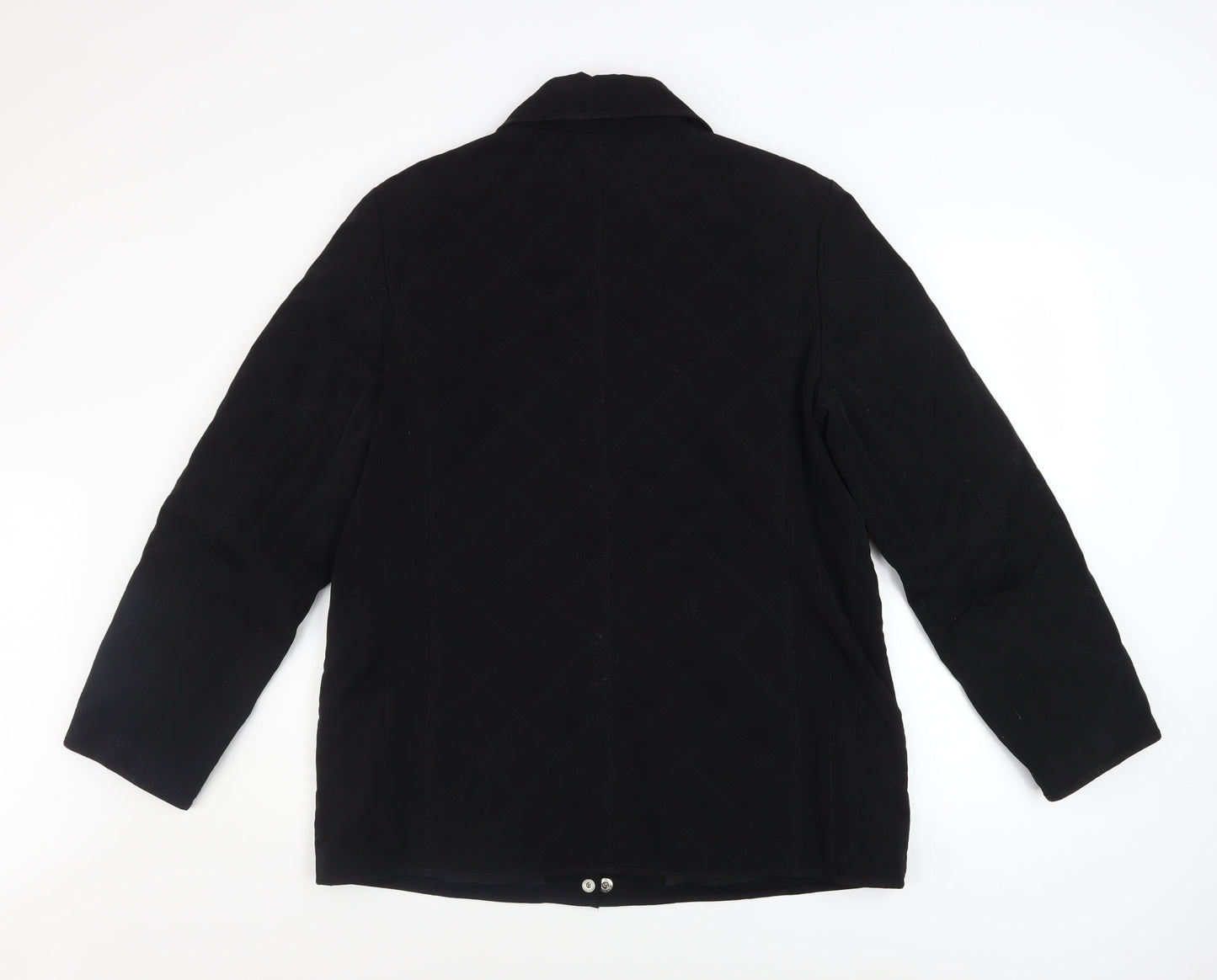 Liz Claiborne Women's Black L Quilted Mid-Length Jacket