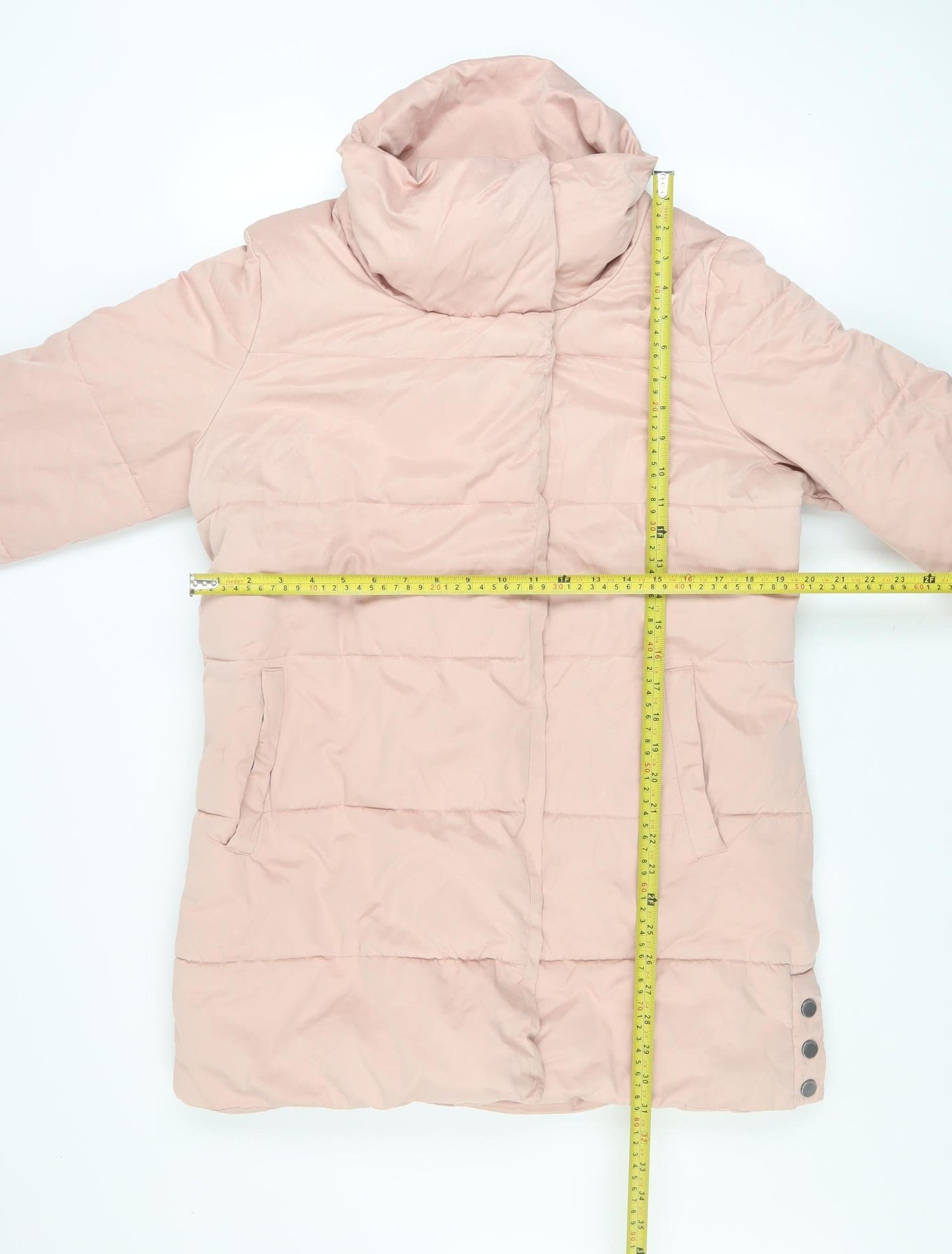 RJR John Rocha Women Pink Long Puffer Coat Size 14 Winter Jacket