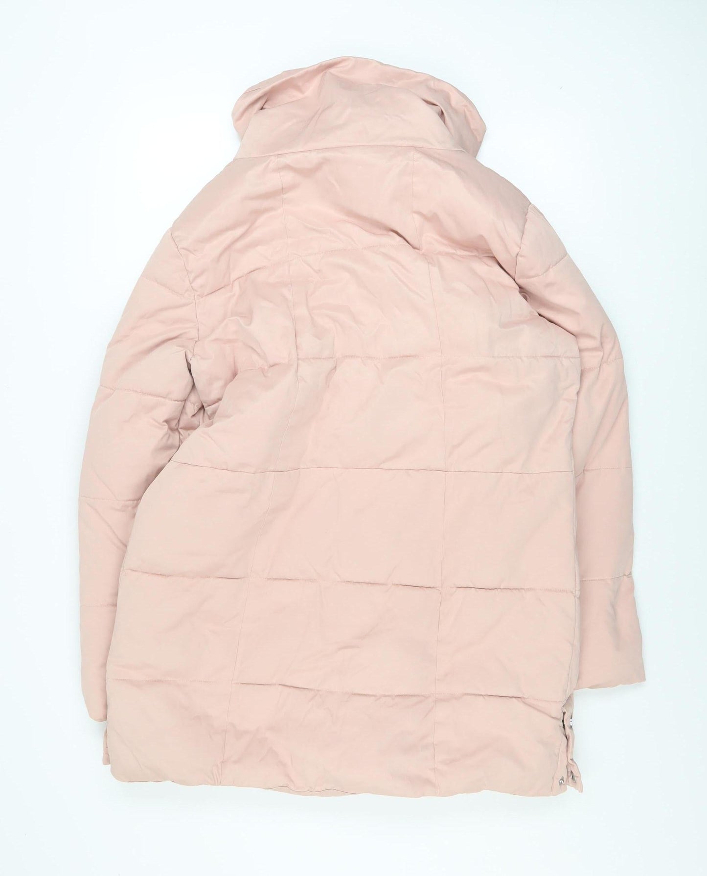RJR John Rocha Women Pink Long Puffer Coat Size 14 Winter Jacket