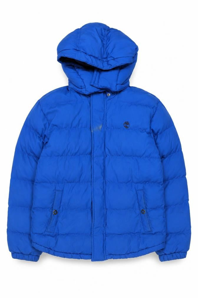 Timberland Boys Blue Hooded Puffer Jacket 14 Years Winter Coat