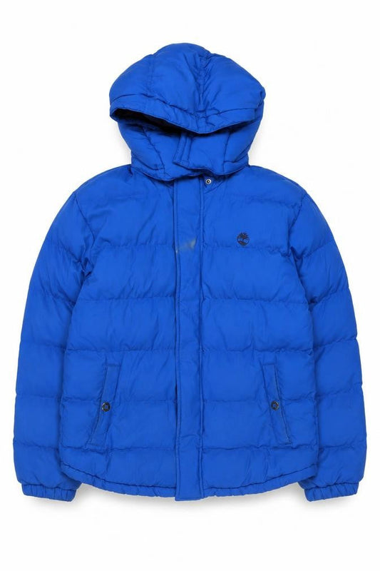 Timberland Boys Blue Hooded Puffer Jacket 14 Years Winter Coat