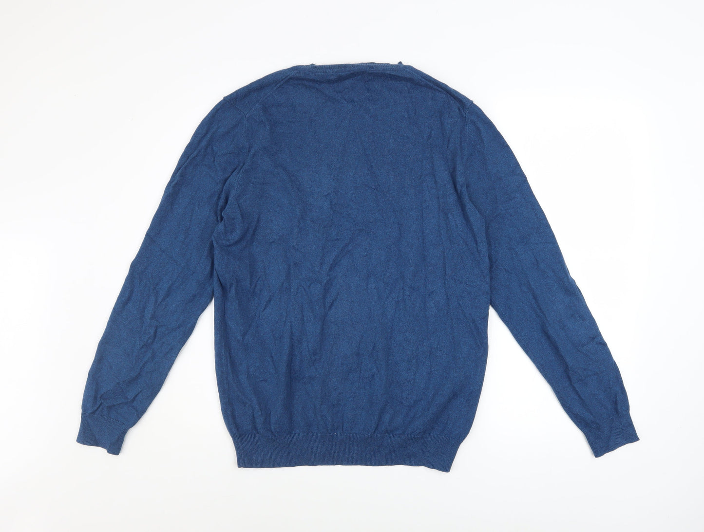 Superdry Men's Blue Cotton Cashmere Crew Neck Jumper L