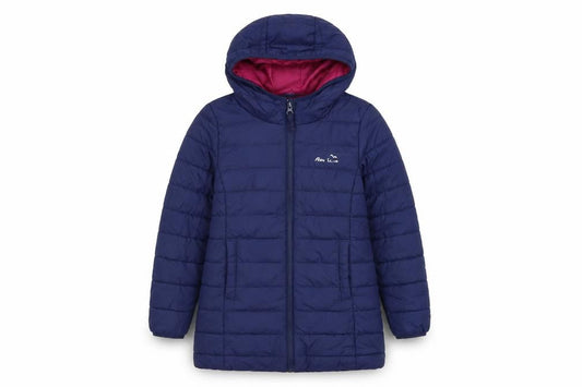 Peter Storm Girls Blue Hooded Puffer Jacket 7-8 Years Quilted Winter Coat