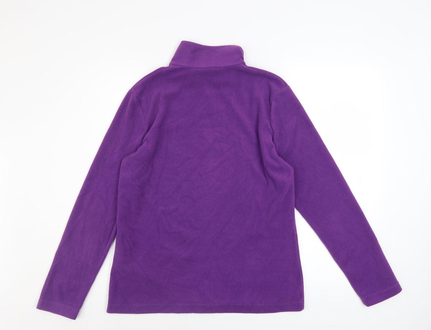 Regatta Women's Purple Fleece Pullover Sweatshirt UK 10 1/4 Zip Outdoor