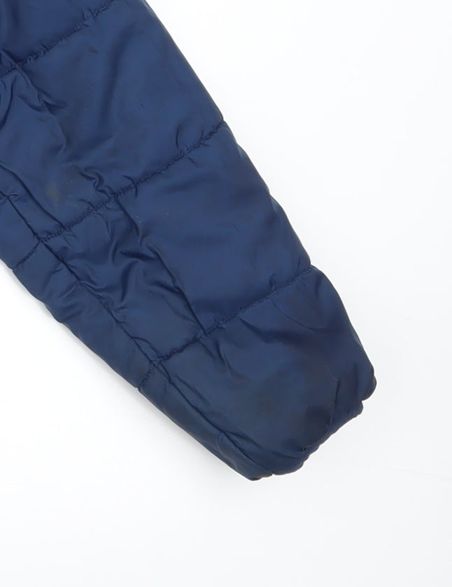 Lindex Boys Blue 11-12 Years Puffer Jacket Water Repellent Polyester