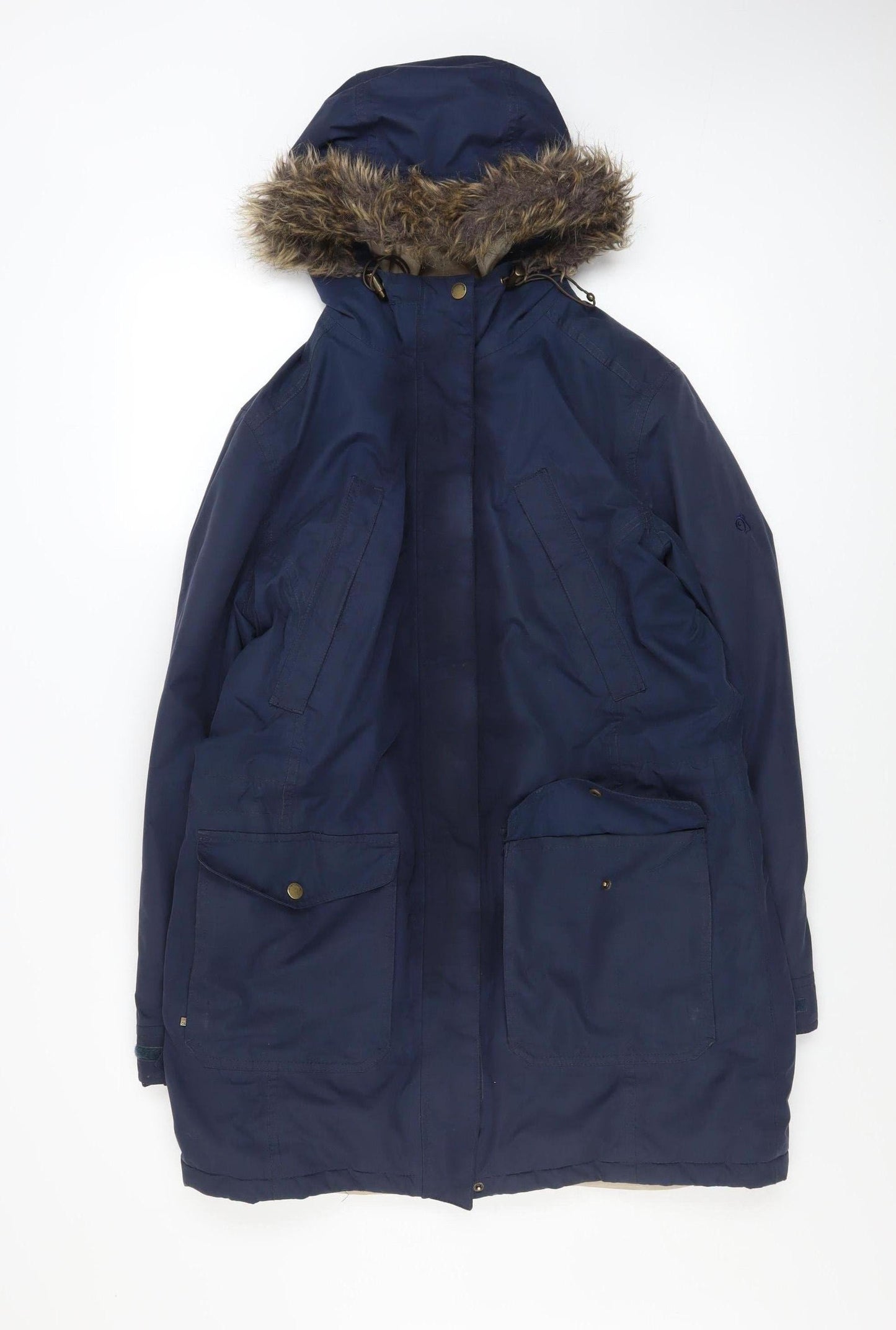 Craghoppers Womens Blue Waterproof Insulated Parka Coat Size 12