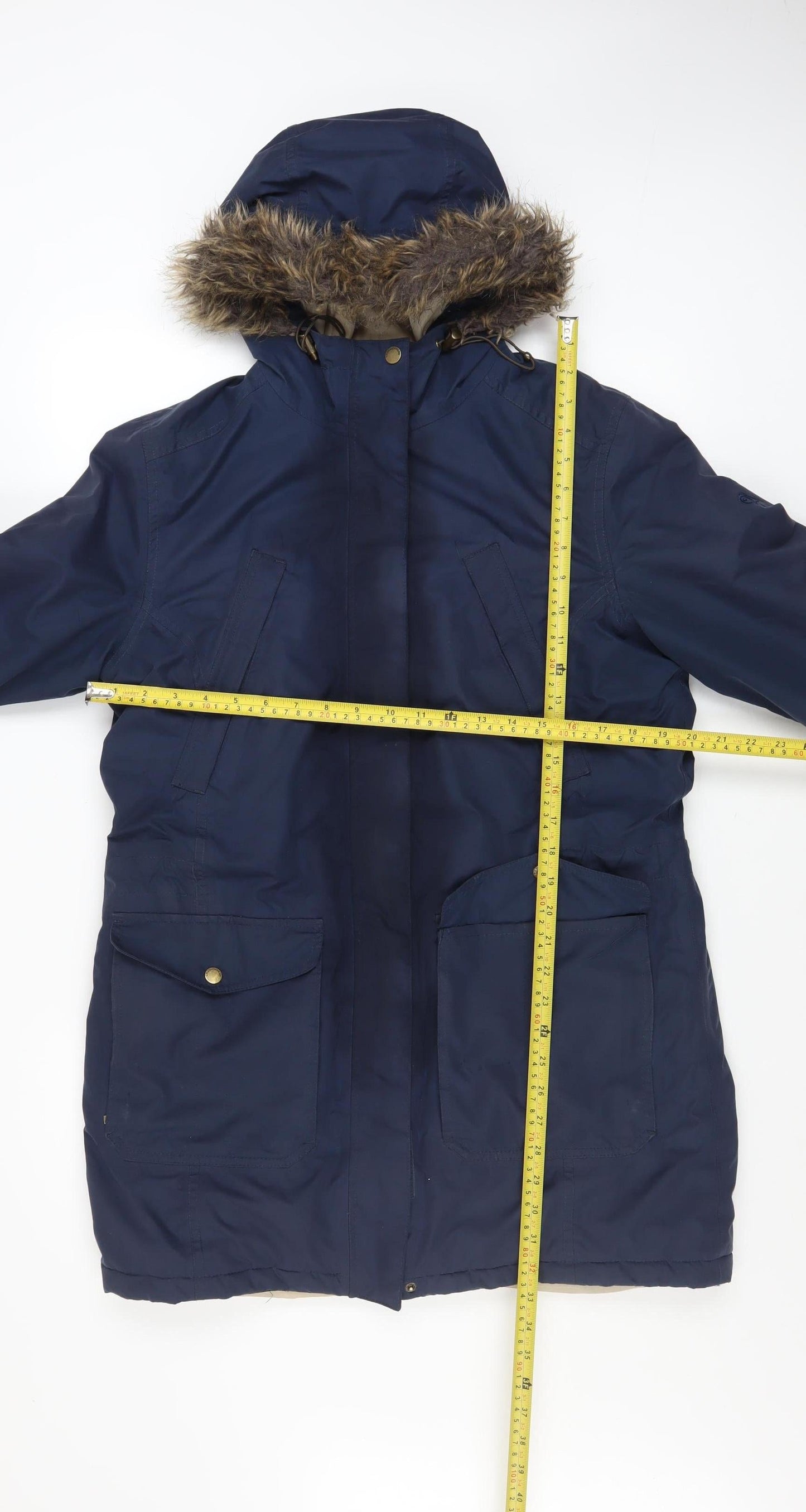 Craghoppers Womens Blue Waterproof Insulated Parka Coat Size 12