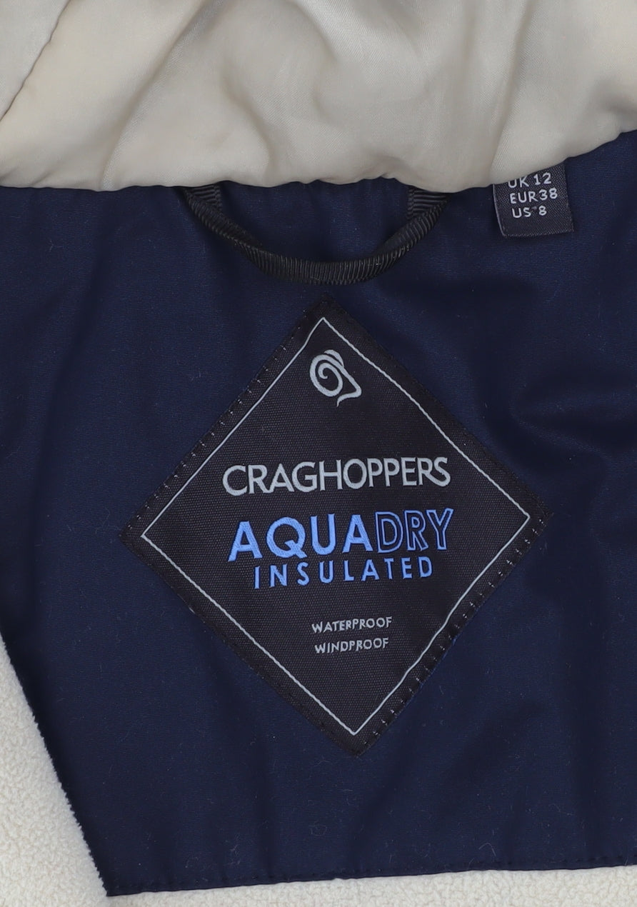 Craghoppers Womens Blue Waterproof Insulated Parka Coat Size 12