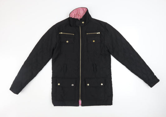 Urban Diva Women's Black Quilted Mid-Length Jacket L