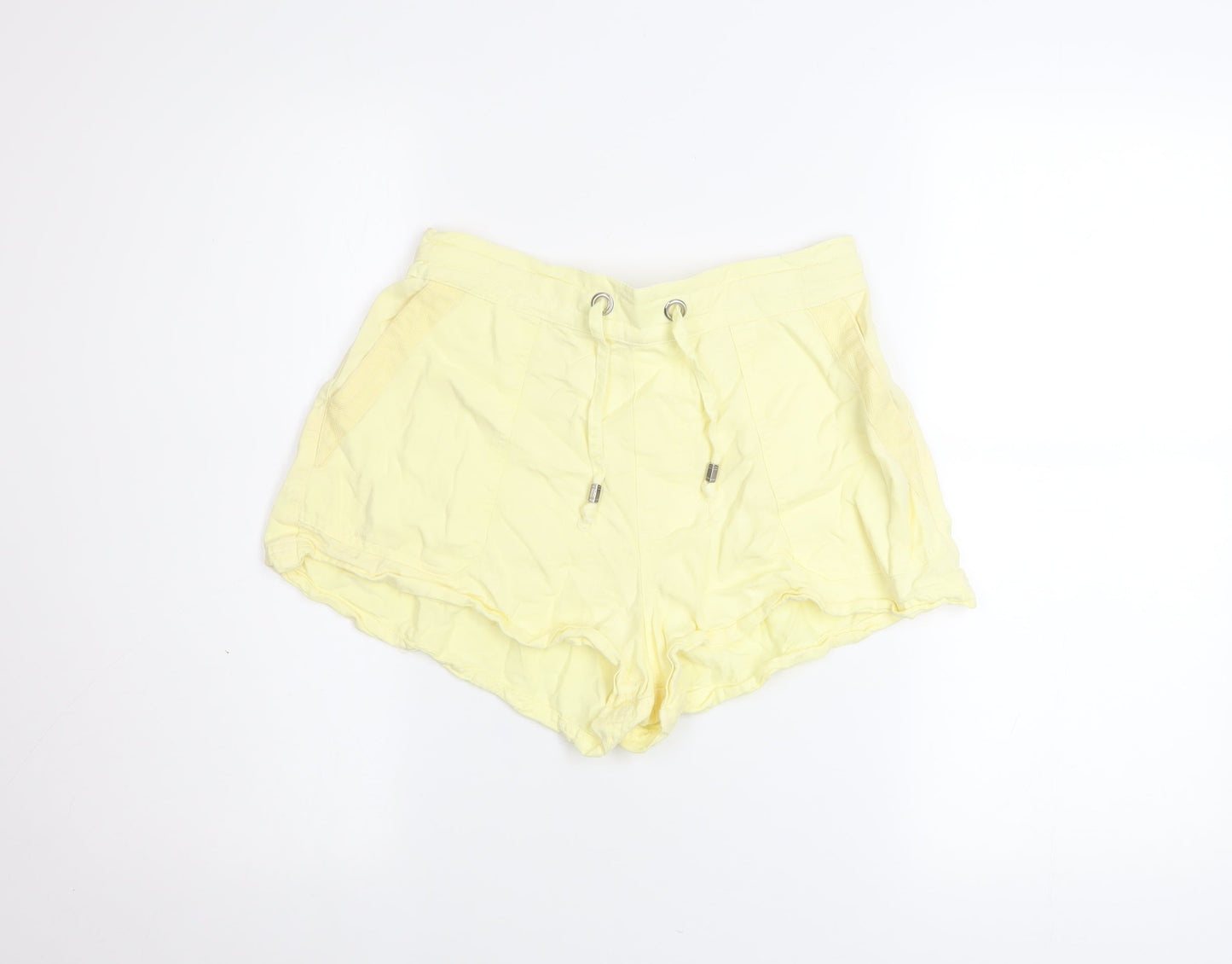 River Island Women’s Yellow Relaxed Lyocell Drawstring Shorts UK 8