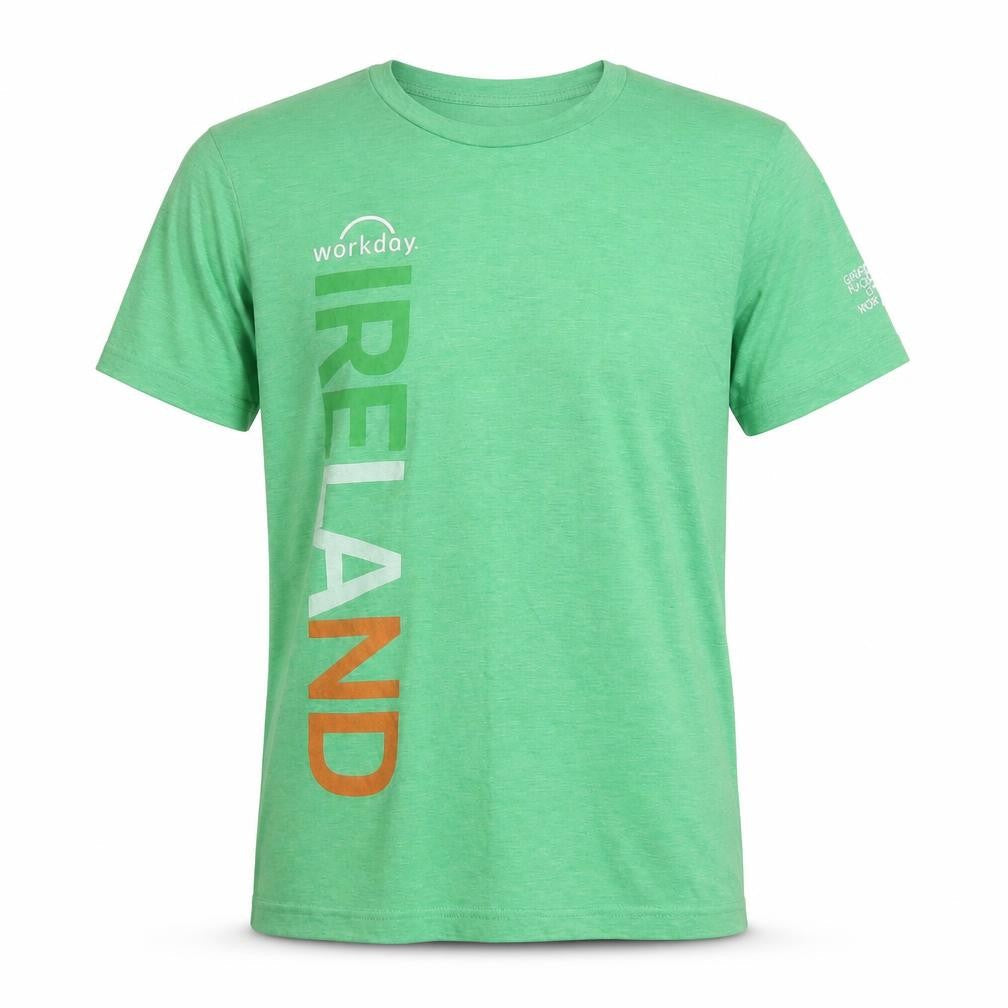 Canvas Men's Green Ireland Workday Graphic T-Shirt Size M